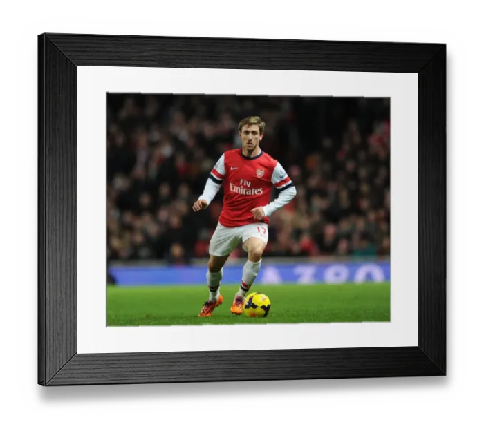 Framed Print : Nacho Monreal in Action: Arsenal vs Hull City, Premier League 2013-14