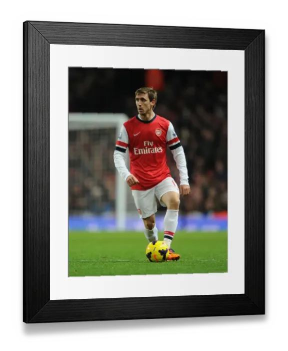 Framed Print : Nacho Monreal in Action: Arsenal vs Hull City, Premier League 2013-14