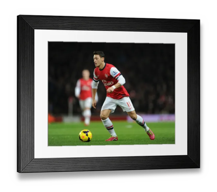 Framed Print : Mesut Ozil in Action: Arsenal vs. Hull City, Premier League 2013-14