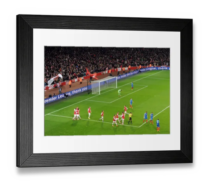 Framed Print : Mesut Ozil Scores Arsenal's Second Goal vs. Hull City (2013-14) Framed Print : Mesut Ozil Scores Arsenal's Second Goal vs. Hull City (2013-14)