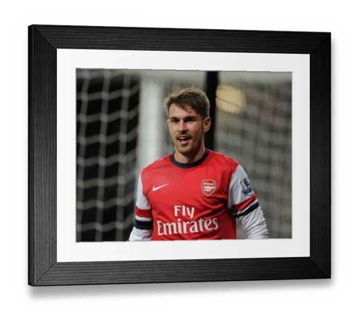Framed Print : Aaron Ramsey in Action: Arsenal vs. Hull City, Premier League 2013-14