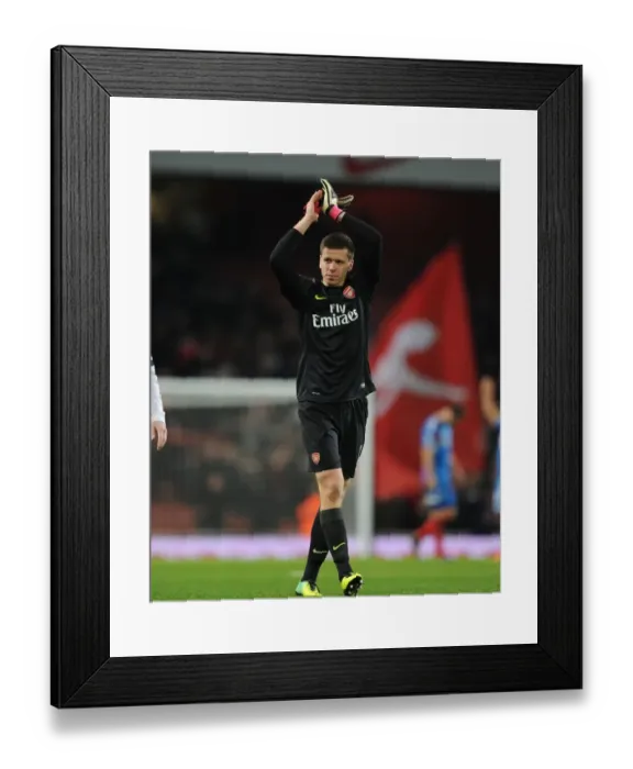 Framed Print : Arsenal's Wojciech Szczesny Celebrates with Fans after Arsenal v Hull City Victory (2013-14) Framed Print : Arsenal's Wojciech Szczesny Celebrates with Fans after Arsenal v Hull City Victory (2013-14)