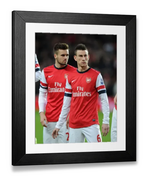 Framed Print : Laurent Koscielny (Arsenal). Arsenal 1: 1 Everton. Barclays Premier League. Emirates Stadium