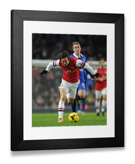 Framed Print : Clash at Emirates: Rosicky vs. Delofeu in Arsenal vs. Everton Premier League Showdown Framed Print : Clash at Emirates: Rosicky vs. Delofeu in Arsenal vs. Everton Premier League Showdown