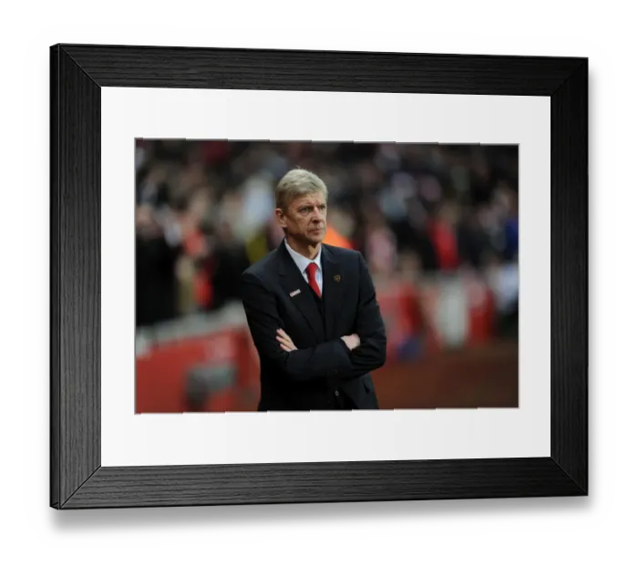 Framed Print : Arsene Wenger: Arsenal Manager before Arsenal vs. Everton, 2013-14 Framed Print : Arsene Wenger: Arsenal Manager before Arsenal vs. Everton, 2013-14