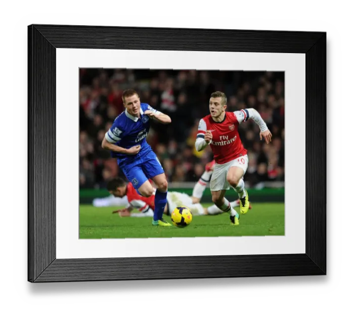Framed Print : Intense Rivalry: Wilshere vs McCarthy - Arsenal vs Everton Premier League Clash