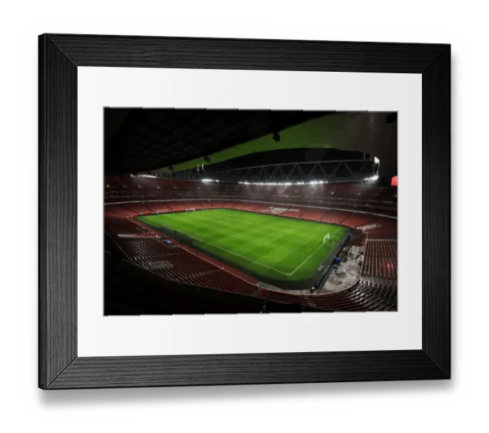 Framed Print : Emirates Stadium pre match. Arsenal 0: 0 Chelsea. Barclays Premier League. Emirates Stadium