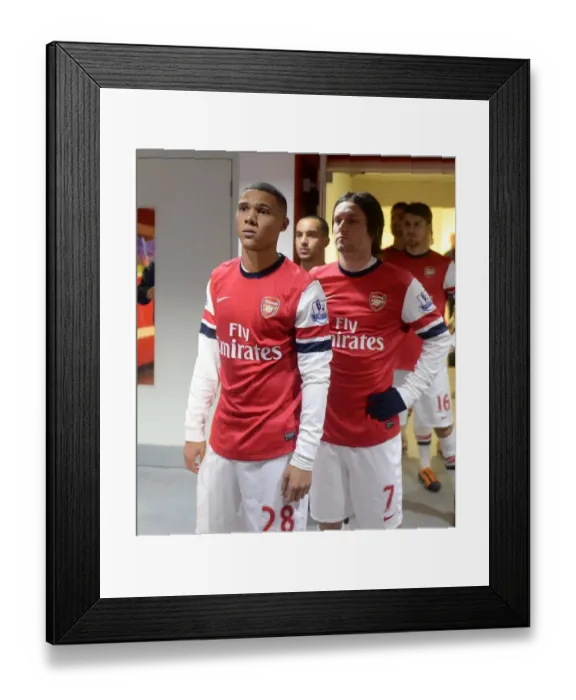 Framed Print : Kieran Gibbs (Arsenal). Arsenal 0: 0 Chelsea. Barclays Premier League. Emirates Stadium, 23  /  12  /  13