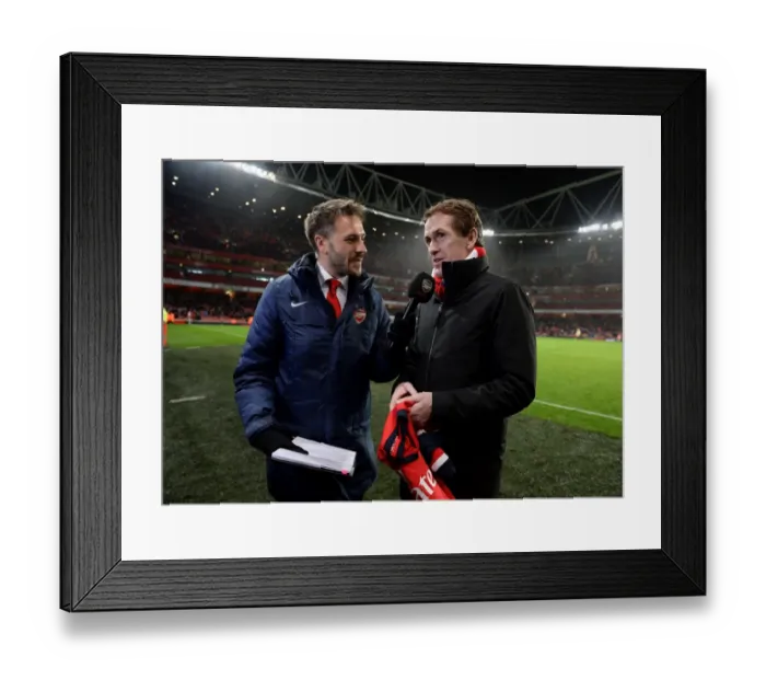 Framed Print : Arsenal vs. Chelsea: Half-Time Interview with AP McCoy and Nigel Mitchell (2013-14)