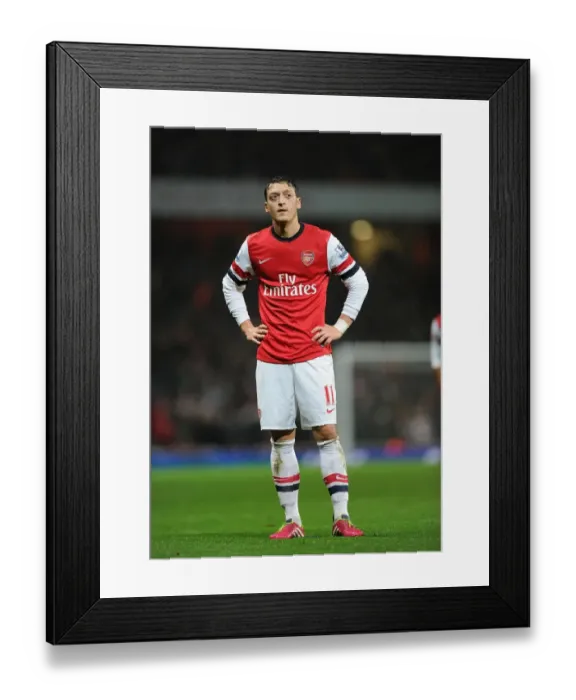 Framed Print : Mesut Ozil in Action: Arsenal vs. Chelsea, Premier League 2013-14