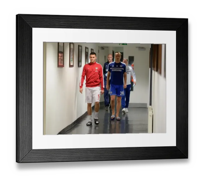 Framed Print : Arsenal vs. Chelsea: Captains Face Off at the Emirates Stadium