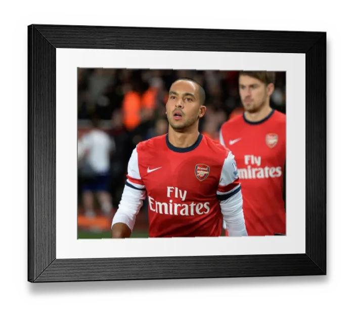 Framed Print : Theo Walcott: Arsenal's Ready-to-Go Weapon Against Chelsea (December 2013)