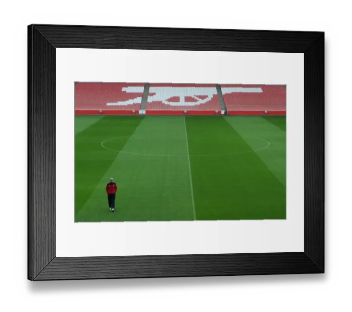 Framed Print : Arsene Wenger at Emirates Stadium: Arsenal vs. Chelsea, Premier League 2013-14
