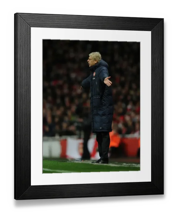 Framed Print : Arsene Wenger Leads Arsenal Against Chelsea in the Premier League (2013-14)