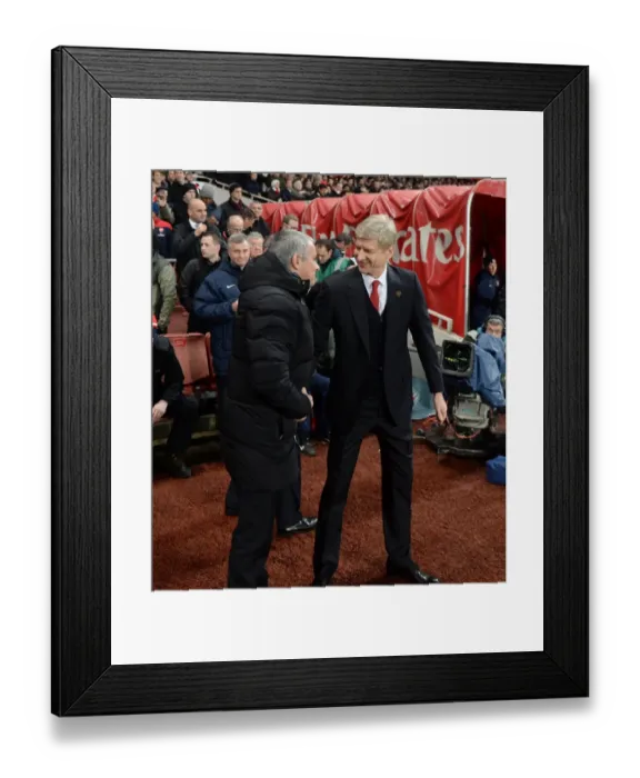 Framed Print : Arsene Wenger and Jose Mourinho: The Iconic Pre-Match Handshake at Arsenal vs Chelsea (2013-14) Framed Print : Arsene Wenger and Jose Mourinho: The Iconic Pre-Match Handshake at Arsenal vs Chelsea (2013-14)