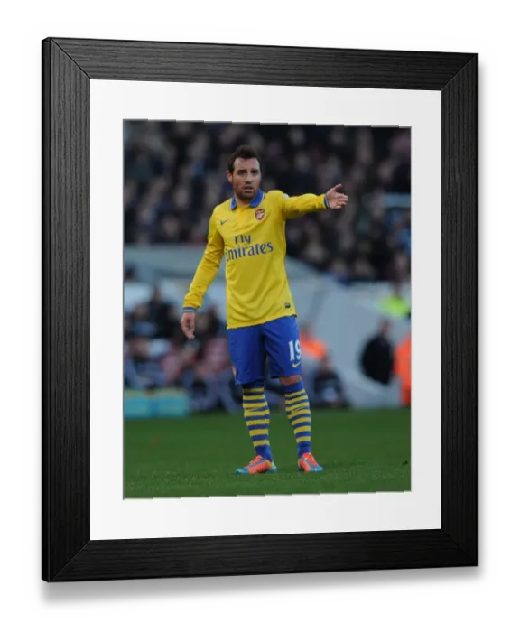Framed Print : Santi Cazorla's Midfield Masterclass: Arsenal's Victory over West Ham United (December 2013)