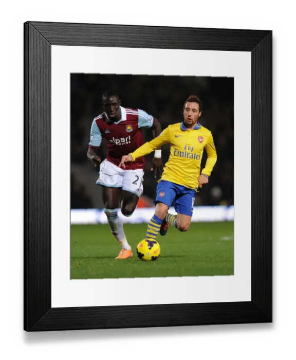 Framed Print : Santi Cazorla's Game-Changing Dash: Arsenal's Victory Turning Point vs. West Ham, 2013