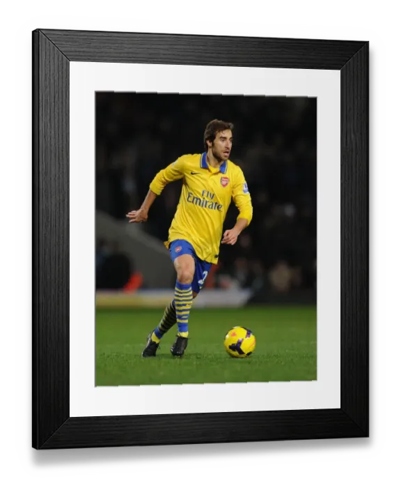 Framed Print : Arsenal's Mathew Flamini in Action Against West Ham United - Premier League Clash (December 2013)