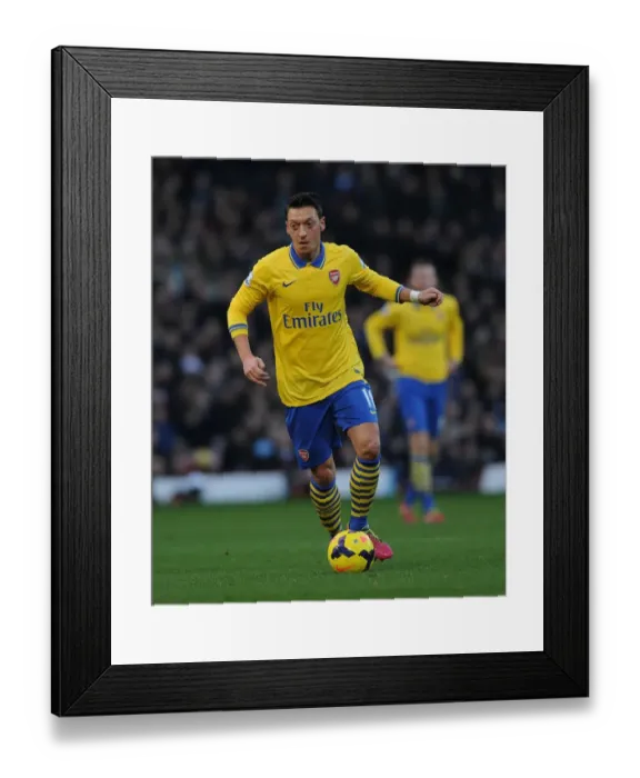 Framed Print : Mesut Ozil in Action: West Ham United vs. Arsenal, Premier League, 2013