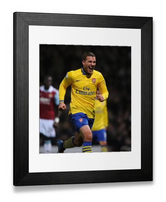 Framed Print : Lukas Podolski's Hat-Trick: Arsenal's Triumph over West Ham United (2013-14) Framed Print : Lukas Podolski's Hat-Trick: Arsenal's Triumph over West Ham United (2013-14)