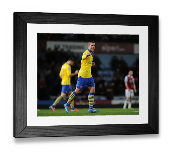 Framed Print : Lukas Podolski's Hat-Trick: Arsenal Crushes West Ham United in Premier League Showdown (December 2013) Framed Print : Lukas Podolski's Hat-Trick: Arsenal Crushes West Ham United in Premier League Showdown (December 2013)
