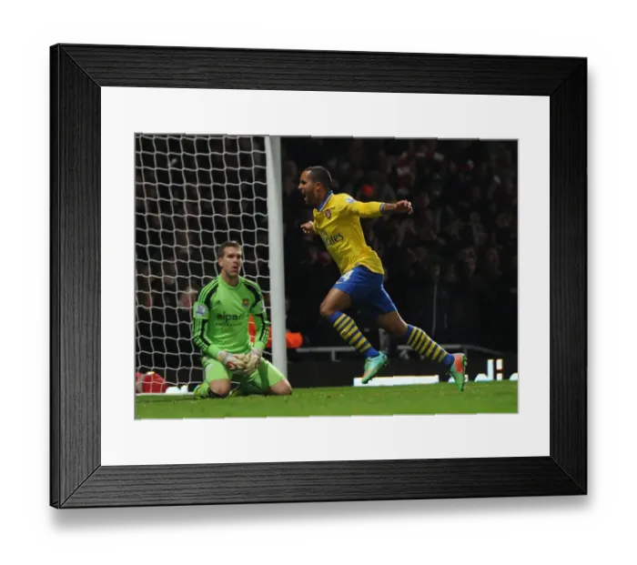 Framed Print : Theo Walcott's Brace: Arsenal's Victory over West Ham United (December 2013)