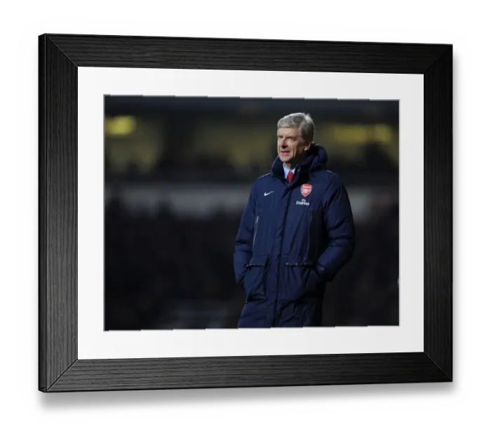 Framed Print : Arsene Wenger Leads Arsenal Against West Ham United in Premier League Clash (December 2013)