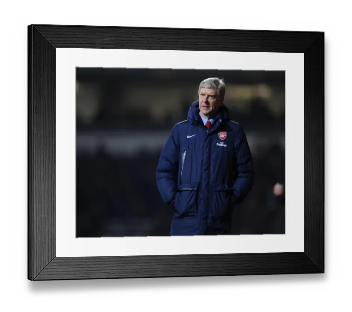 Framed Print : Arsene Wenger Leads Arsenal Against West Ham United in Premier League Clash (2013-14)