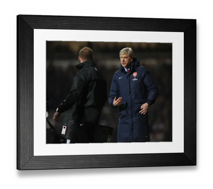 Framed Print : Arsene Wenger Leads Arsenal Against West Ham United in Premier League Clash (December 2013) Framed Print : Arsene Wenger Leads Arsenal Against West Ham United in Premier League Clash (December 2013)