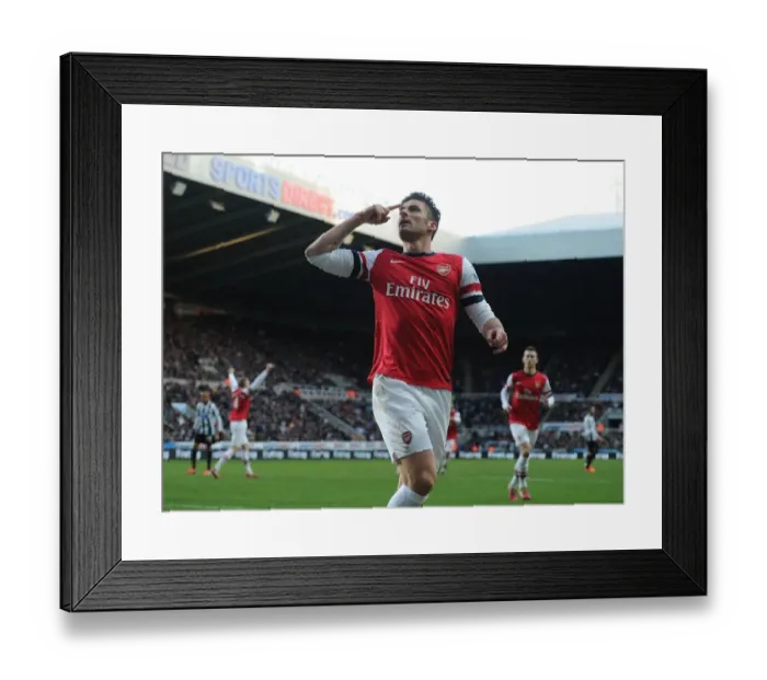 Framed Print : Olivier Giroud's Thrilling Goal: Arsenal's Victory over Newcastle United, Premier League 2013-14 Framed Print : Olivier Giroud's Thrilling Goal: Arsenal's Victory over Newcastle United, Premier League 2013-14