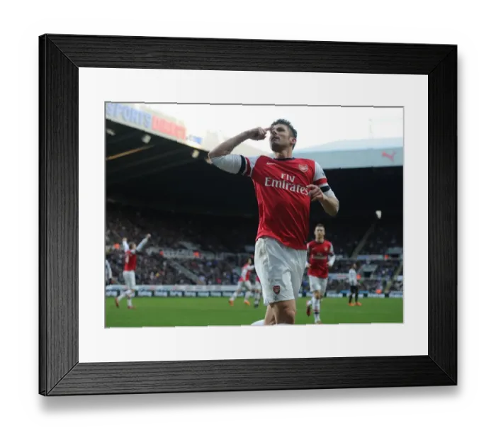 Framed Print : Giroud's Thrilling Goal: Arsenal's Triumph over Newcastle United (2013-14) Framed Print : Giroud's Thrilling Goal: Arsenal's Triumph over Newcastle United (2013-14)