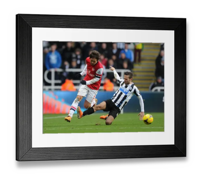 Framed Print : Clash at St. James Park: Rosicky Fouls by Cabaye (Newcastle vs. Arsenal, 2013-14)