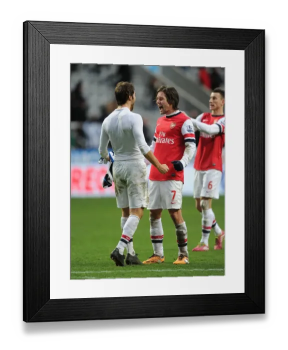 Framed Print : Arsenal's Unforgettable Victory: Rosicky and Flamini's Jubilant Celebration (2013-14, Newcastle United) Framed Print : Arsenal's Unforgettable Victory: Rosicky and Flamini's Jubilant Celebration (2013-14, Newcastle United)