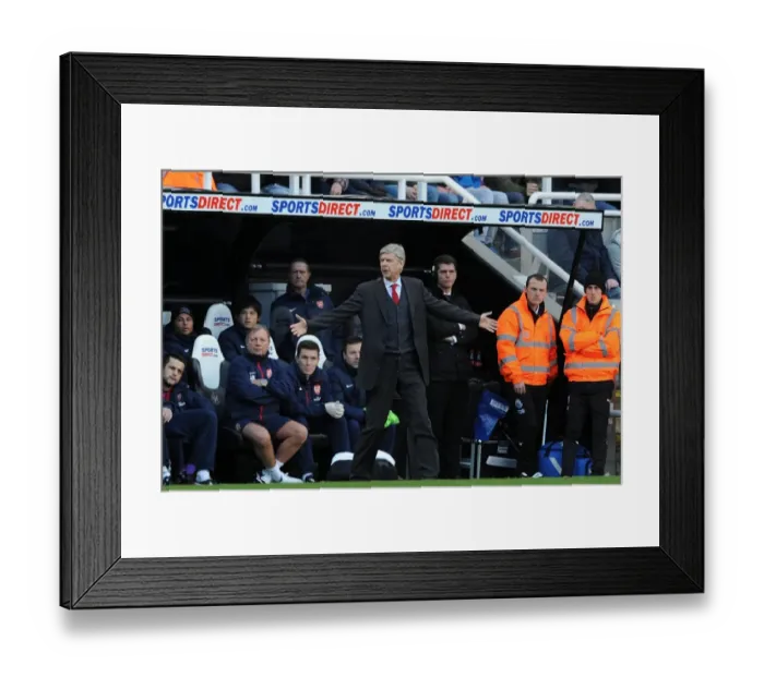 Framed Print : Arsene Wenger Leads Arsenal Against Newcastle United in Premier League Showdown (2013-14)