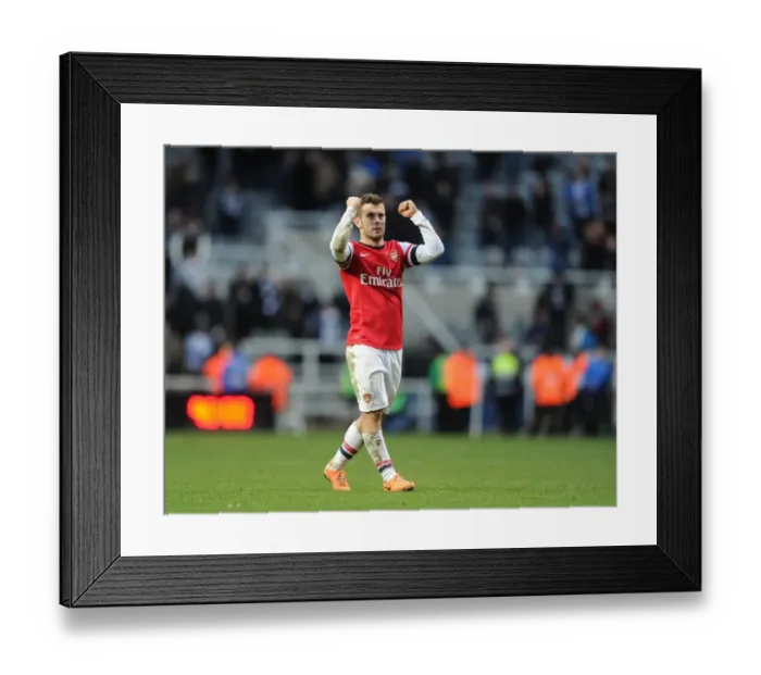 Framed Print : Jack Wilshere's Triumphant Goal Celebration: Arsenal's Victory Over Newcastle United (2013-14)