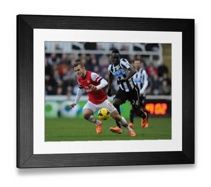Framed Print : Battle in the Midfield: Jack Wilshere vs. Cheick Tiote (Premier League 2013-14)