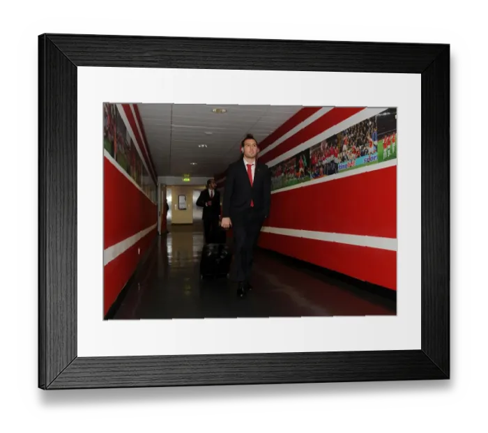 Framed Print : Santi Cazorla's Arrival: Arsenal vs. Cardiff City, Premier League 2013-14