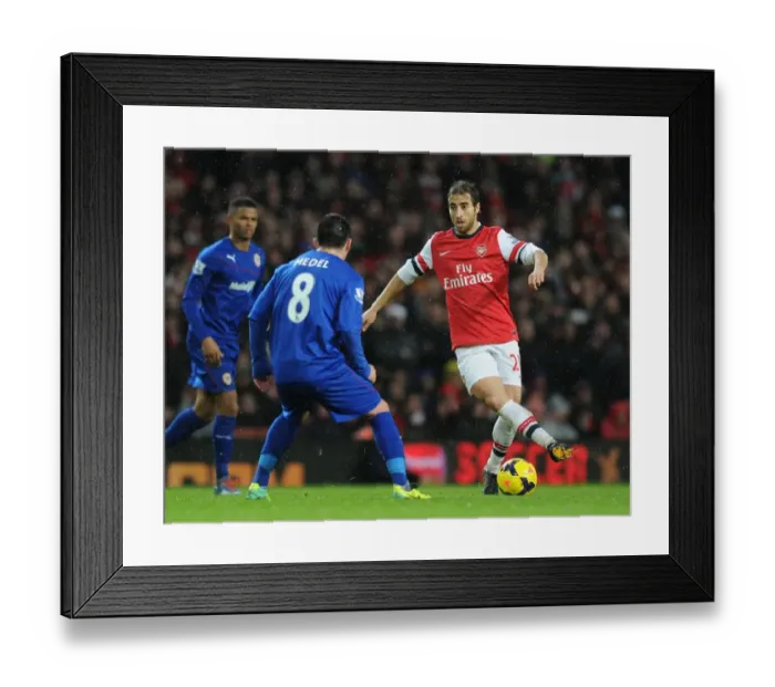Framed Print : Flamini vs Medel: Clash at the Emirates - Arsenal vs Cardiff City, Premier League