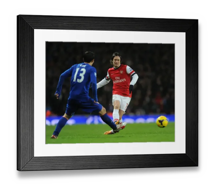 Framed Print : Arsenal's Rosicky Faces Off Against Cardiff's Kim Bo-Kyung in Premier League Clash Framed Print : Arsenal's Rosicky Faces Off Against Cardiff's Kim Bo-Kyung in Premier League Clash
