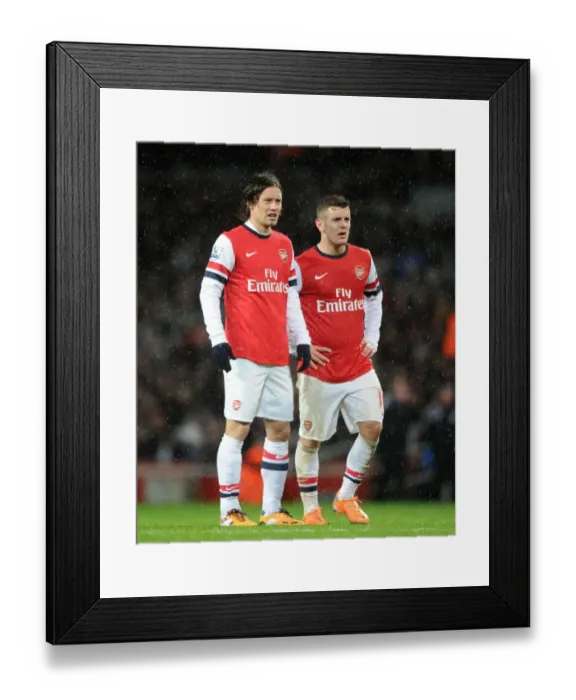 Framed Print : Arsenal's Jack Wilshere and Tomas Rosicky in Action against Cardiff City (2013-14) Framed Print : Arsenal's Jack Wilshere and Tomas Rosicky in Action against Cardiff City (2013-14)