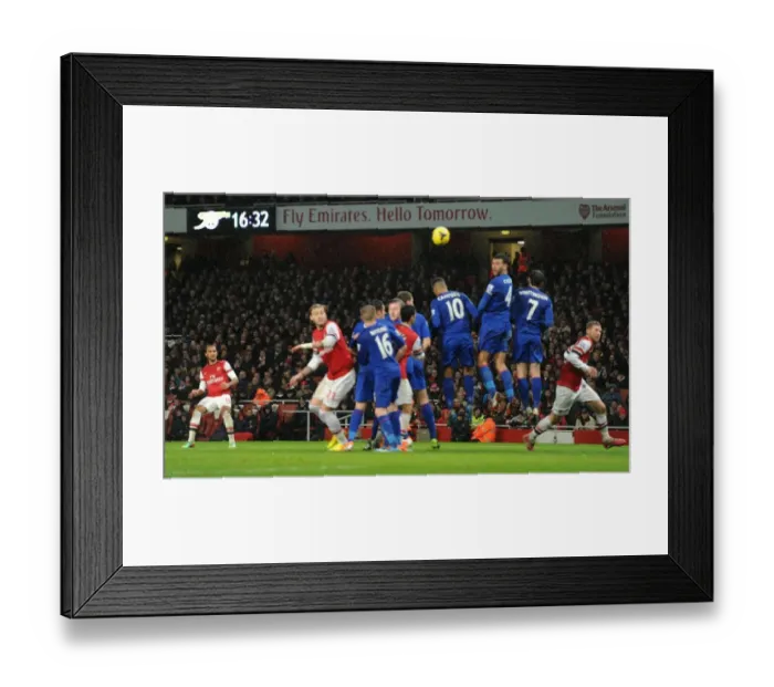 Framed Print : Theo Walcott's Free Kick: Arsenal vs. Cardiff City, Premier League 2013-14