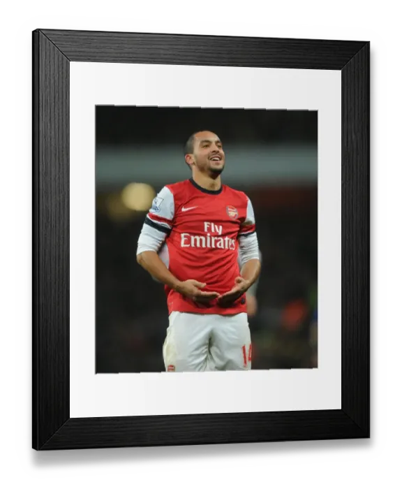Framed Print : Theo Walcott's Double: Arsenal's Triumph over Cardiff City (2013-14) Framed Print : Theo Walcott's Double: Arsenal's Triumph over Cardiff City (2013-14)