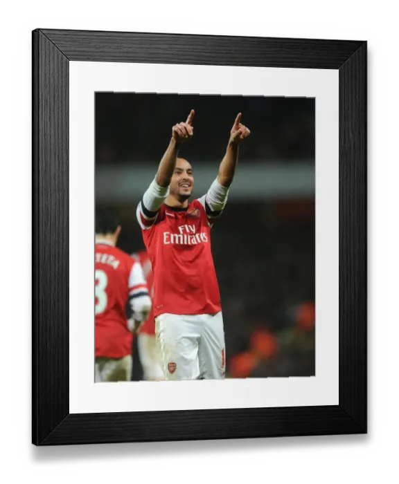 Framed Print : Theo Walcott's Double: Arsenal's Triumph Over Cardiff City (2013-14)