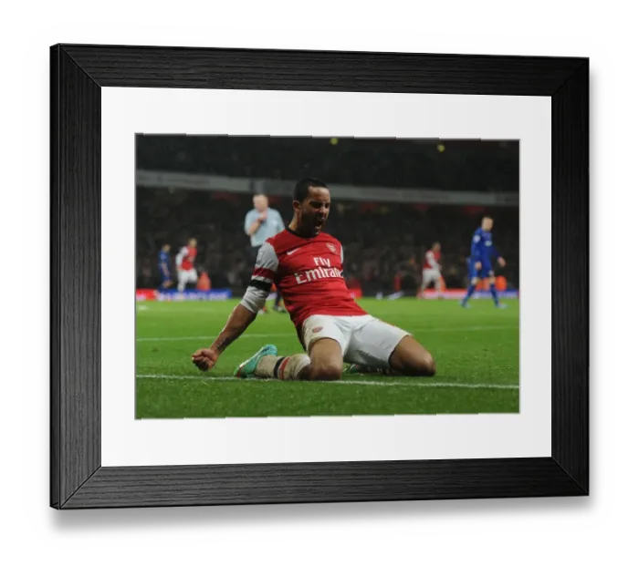 Framed Print : Theo Walcott's Double: Arsenal's Triumph Over Cardiff City in the Premier League (January 1, 2014) Framed Print : Theo Walcott's Double: Arsenal's Triumph Over Cardiff City in the Premier League (January 1, 2014)