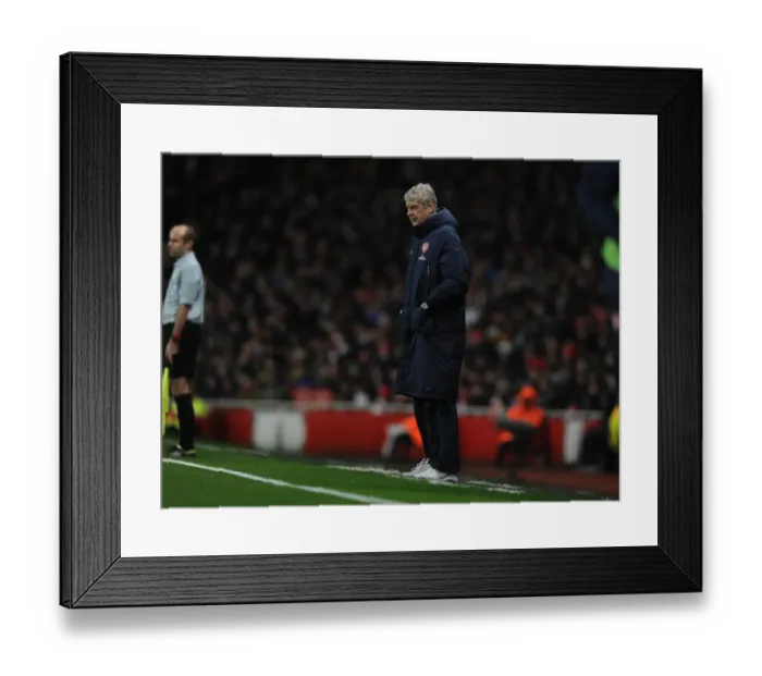 Framed Print : Arsene Wenger Leading Arsenal Against Cardiff City, Premier League 2013-14