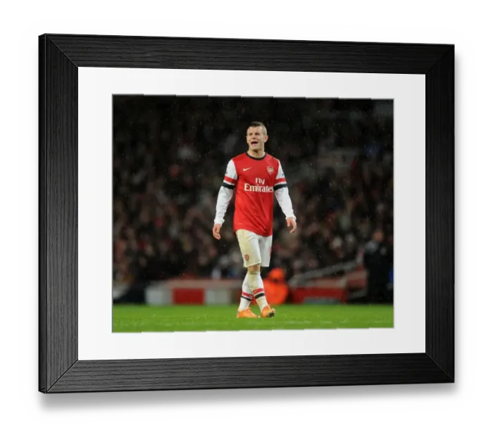 Framed Print : Jack Wilshere: In Action for Arsenal Against Cardiff City, Premier League 2013-14
