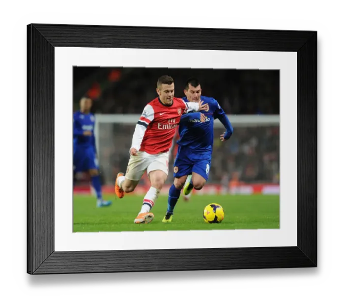 Framed Print : Jack Wilshere vs Gary Medel: Battle in Midfield - Arsenal v Cardiff City, Premier League Framed Print : Jack Wilshere vs Gary Medel: Battle in Midfield - Arsenal v Cardiff City, Premier League