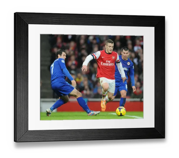 Framed Print : Jack Wilshere Faces Intense Pressure from Gary Medel and Peter Whittingham during Arsenal vs. Cardiff City (2013-14) Framed Print : Jack Wilshere Faces Intense Pressure from Gary Medel and Peter Whittingham during Arsenal vs. Cardiff City (2013-14)