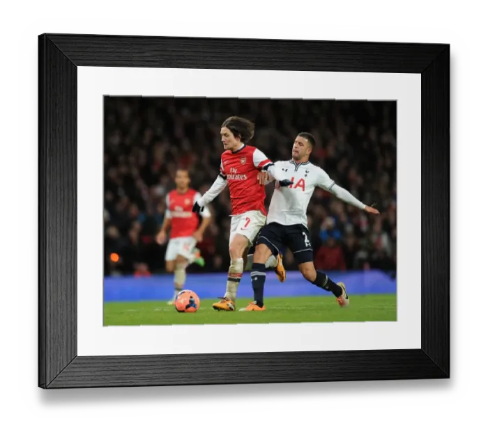 Framed Print : Arsenal vs. Tottenham: Rosicky Scores the Second Goal in FA Cup Third Round Thriller at Emirates Stadium