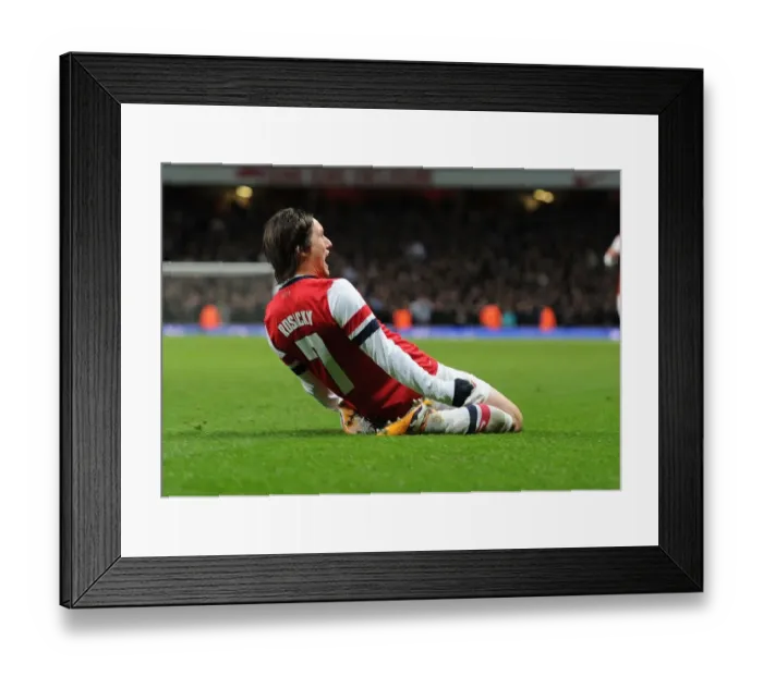 Framed Print : Arsenal's Rosicky Scores in Derby Win Against Tottenham in FA Cup Third Round